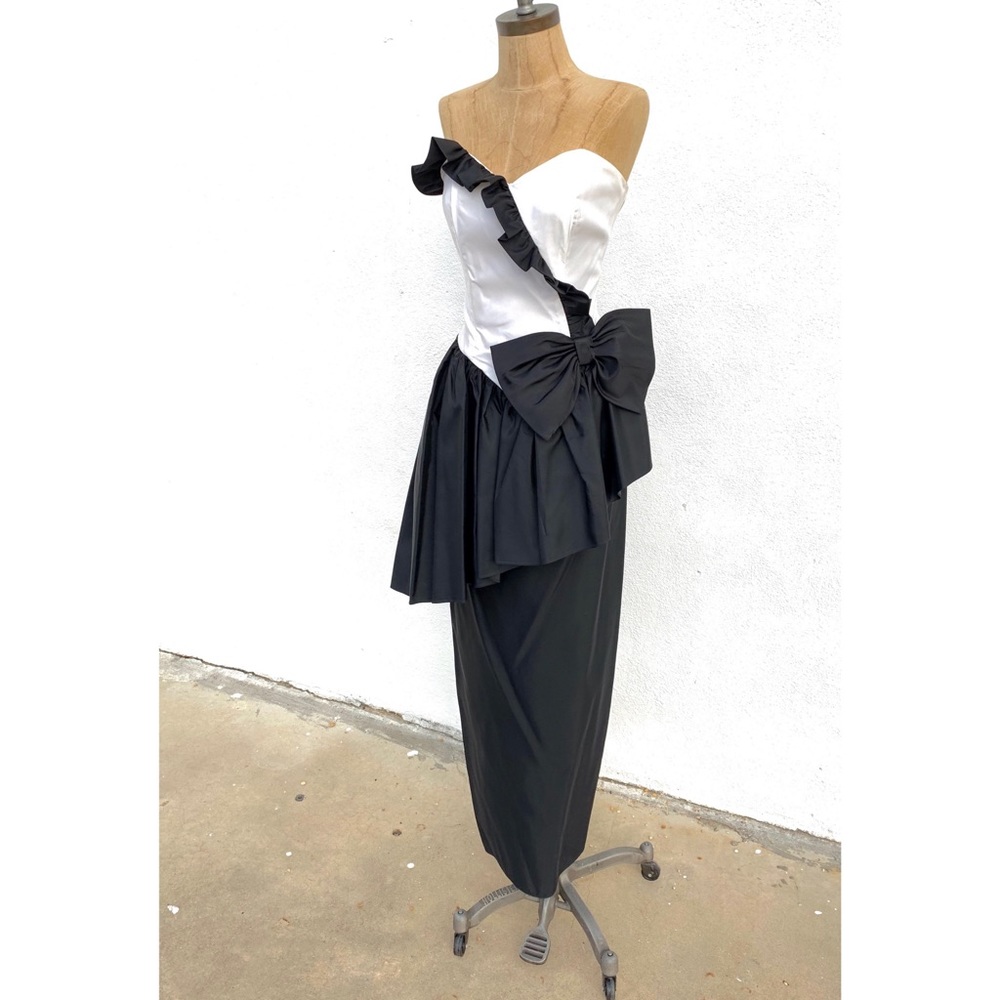 1980’s Black and White Formal Dress